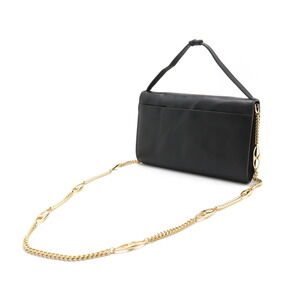 Gucci chain Shoulder pochette clutch leather black Bag Zumi